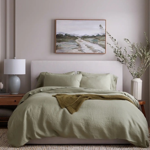 Quince European Linen Duvet Cover Set Queen - Picture 2 of 4